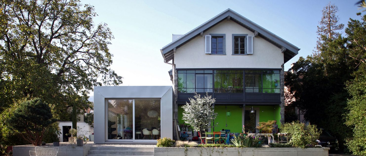 Extension d'une maison à Genève, architecture moderne par l'atelier Siebold Architectes à Genève