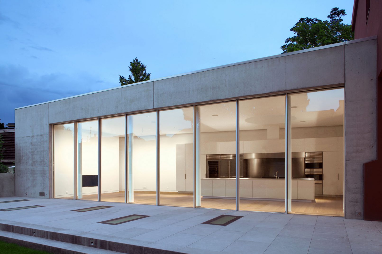 bâtiment en béton armé brut de décoffrage à genève villa, maison extension loft genève par siebold architecte