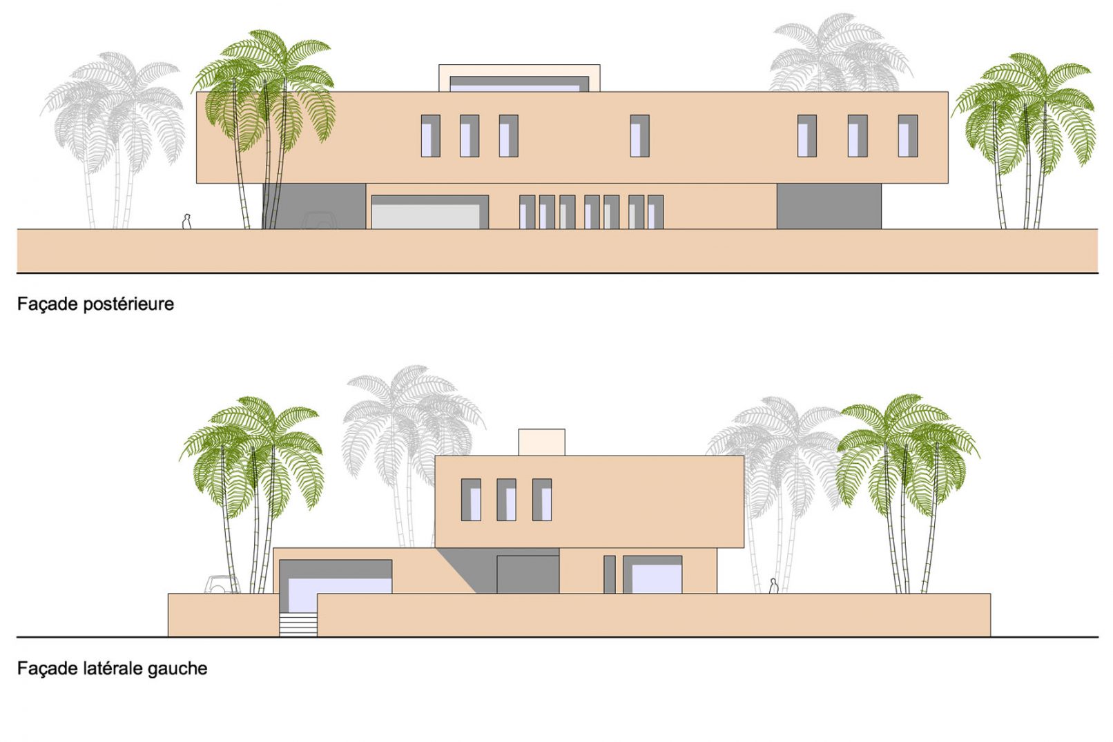 Cette maison de conception moderne réalisée par l'atelier Siebold architecte à Genève comprend un étage composé d'un volume unique comme un loft