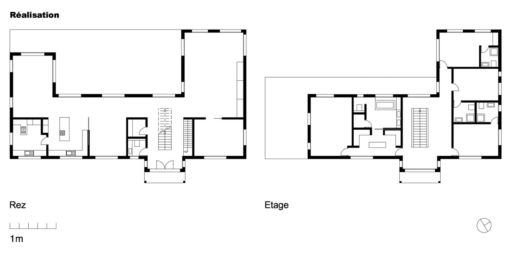 plan du projet de transformation d'une maison, villa à Genève par l'atelier siebold